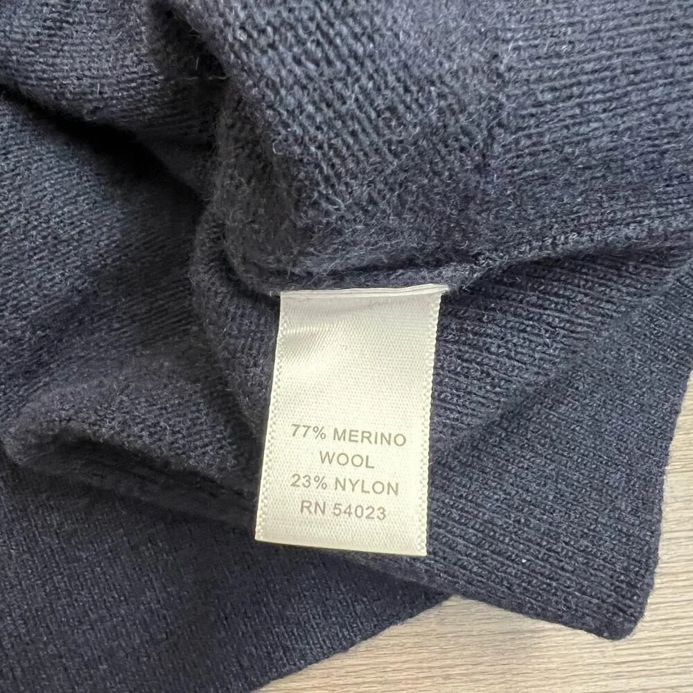 Banana Republic Men’s Merino Wool Striped-Sleeve Crewneck Sweater Size S